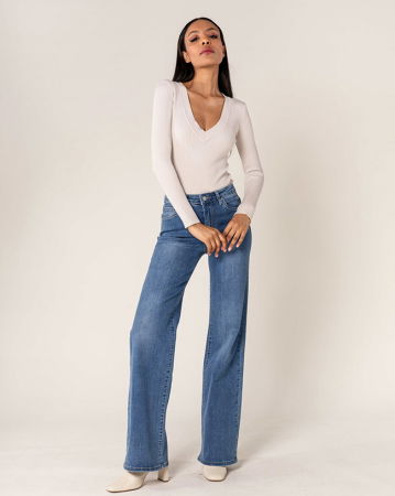 Noutati - Blugi Dama Evazati Nina Carter Albastri P211-5 M8