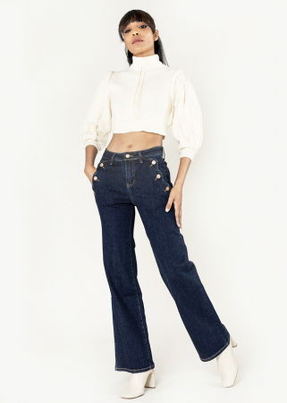 Noutati - Blugi Dama Evazati Nina Carter Indigo P195-18 M10