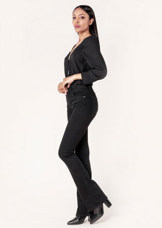 Noutati - Blugi Dama Evazati Nina Carter Negri P212-8 M10