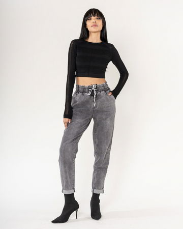 Blugi - Blugi dama Jogging Nina Carter gri P500-17 M8