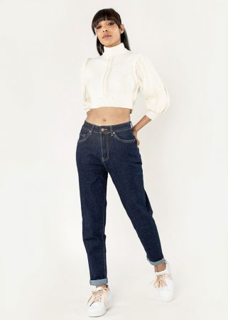 Blugi - Blugi dama Mom Fit Nina Carter Indigo P502-18 M8