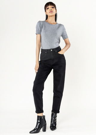 Blugi - Blugi dama Mom Fit Nina Carter Negru P502-8 M10