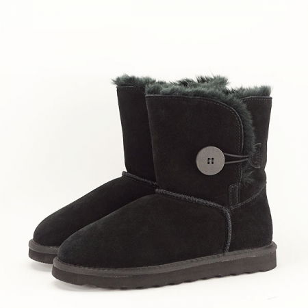 Ghete si cizme - Cizme copii din piele naturala negre Beth