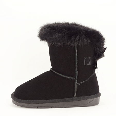 Ghete si cizme - Cizme copii negre din piele naturala Betty