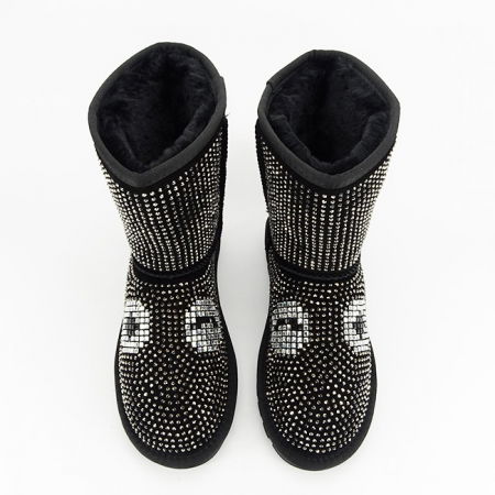 Cizme negre din piele naturala W8008 112 [5]