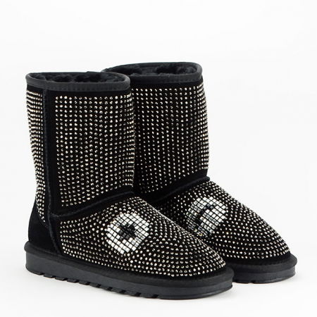 Cizme negre din piele naturala W8008 112 [4]