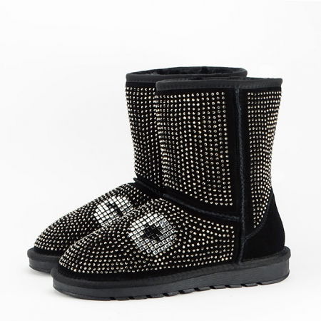 Cizme negre din piele naturala W8008 112 [6]