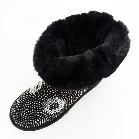 Cizme negre din piele naturala W8008 112 [8]