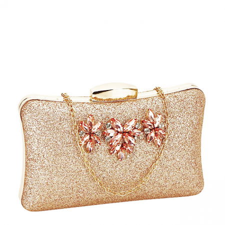 Clutch - Clutch sampanie cu brosa BYH814 05