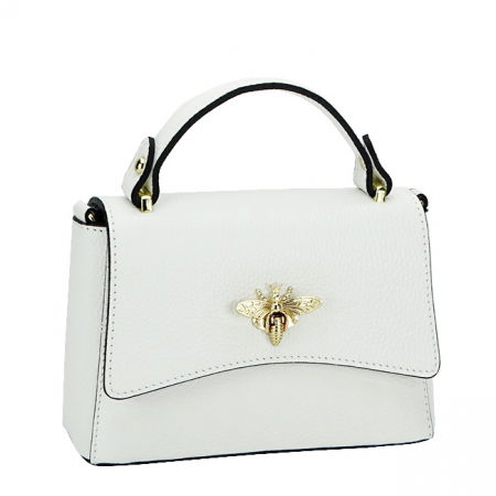 Clutch - Geanta alba mica din piele naturala 1523 120