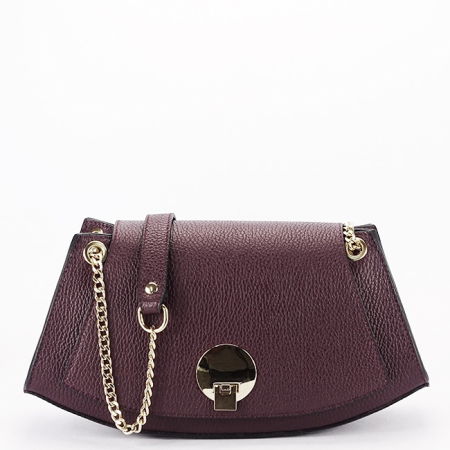 Clutch - Geanta bordo inchis eleganta din piele naturala 1488 122
