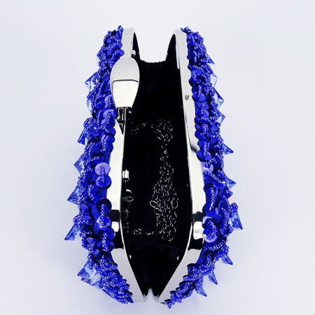 Geanta clutch albastra cu cristale si paiete BME6011 06 [7]