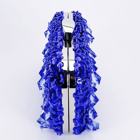 Geanta clutch albastra cu cristale si paiete BME6011 06 [2]