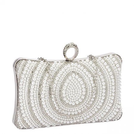 Clutch - Geanta clutch arginite cu perle BYH-866 07