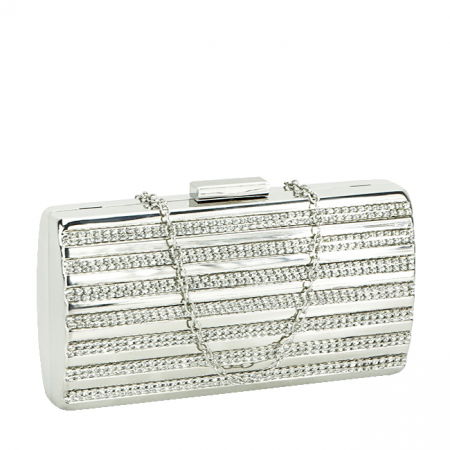 Clutch - Geanta clutch argintie V-186BB 05