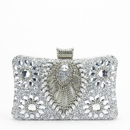 Clutch - Clutch elegant auriu decorat cu pietre