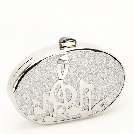 Clutch - Geanta clutch argintiu Elena