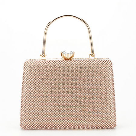 Geanta clutch auriu roze cu pietricele BYH-877 05