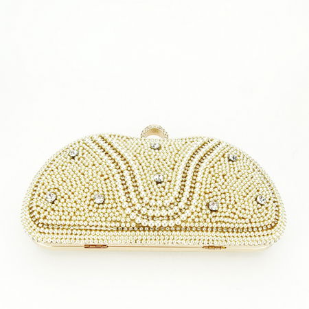 Geanta clutch cu perle si pietricele BME-22732 05 Auriu [6]