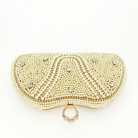 Geanta clutch cu perle si pietricele BME-22732 05 Auriu [5]