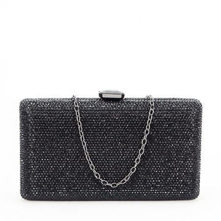 Clutch - Geanta clutch cu pietricele BJH-715 06 Negru