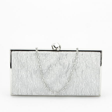 Clutch - Geanta clutch cu sclipici BYH-856 05 Argintiu