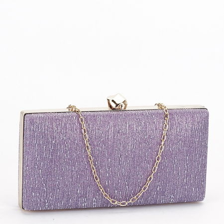 Clutch - Geanta clutch mov cu sclipici BYH-809 06