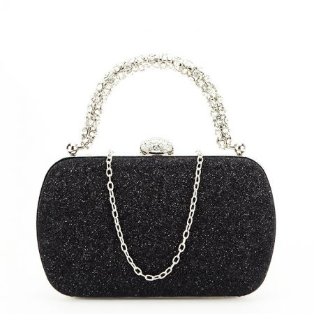 Clutch - Geanta clutch neagra cu maner detasabil BYH-871 06