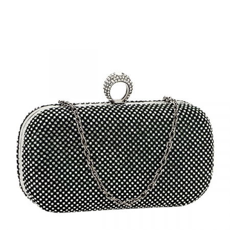 Clutch - Geanta clutch negru cu pietricele BFL-1061 05