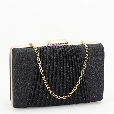 Clutch - Geanta clutch negru cu sclipici 1009 05
