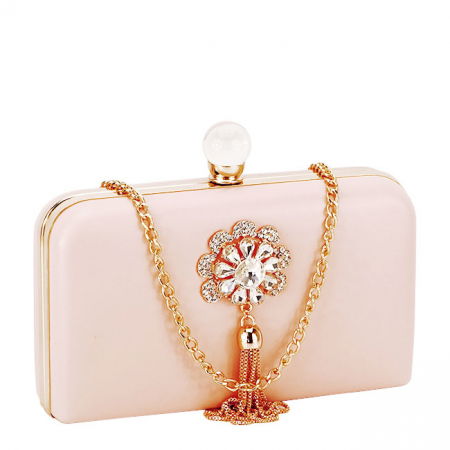 Clutch - Geanta clutch cu brosa LK5669 05 Roz