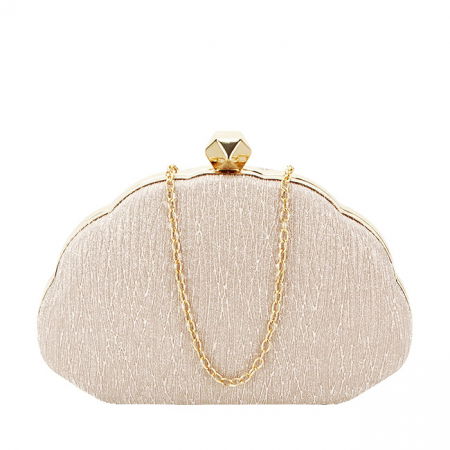 Clutch - Geanta clutch sampanie cu sclipici BHY-5041 05