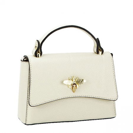 Clutch - Geanta crem mica din piele naturala 1523 120