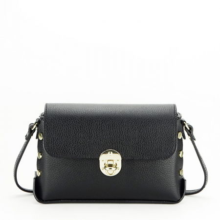 Posete - Geanta mica din piele naturala 8958 124 Negru