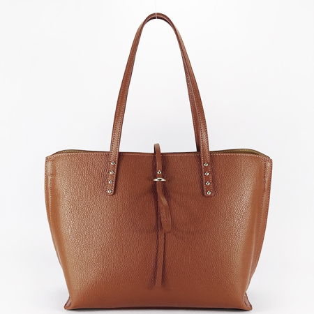 Posete - Geanta mare camel din piele naturala 1740 M8