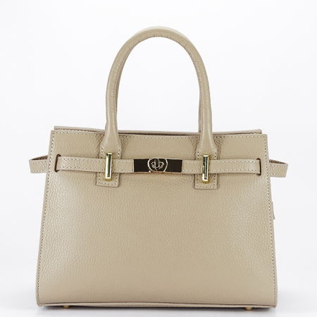 Posete - Geanta medie bej din piele naturala 1727 122