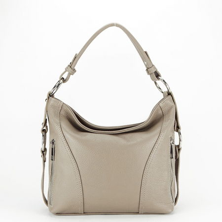 Posete - Geanta medie din piele naturala 8931 124 Bej