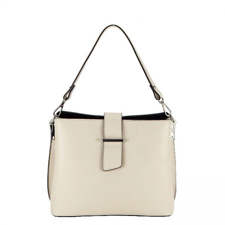 Posete - Geanta medie din piele naturala 8962 123 Crem