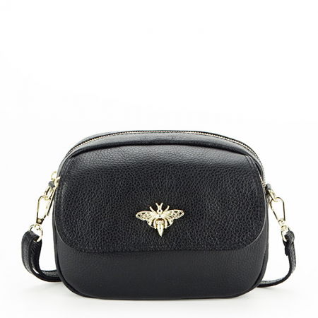 Posete - Geanta mica din piele naturala 1530 120 Negru