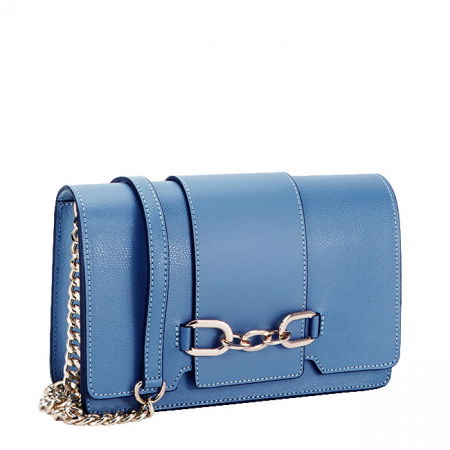 Clutch - Geanta Premium mica din piele naturala 1589 123 Albastru