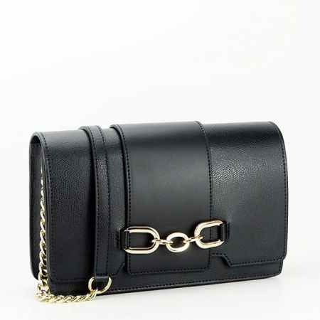 Clutch - Geanta Premium mica din piele naturala 1589 123 Negru