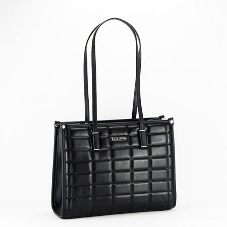 Posete - Geanta neagra cu imprimeu 6842-5 11