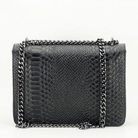 Clutch - Geanta din piele naturala 1524 123 Negru