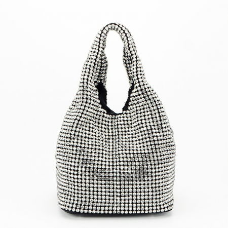 Clutch - Geanta eleganta cu pietricele BJH-702 05 Negru