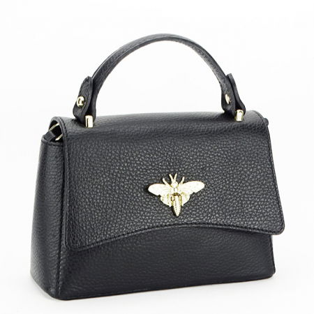 Genti mici - Geanta neagra mica din piele naturala 1523 120