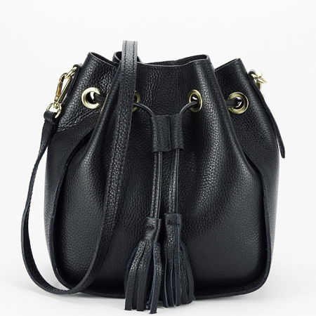 Posete - Geanta negru din piele naturala 1110 125