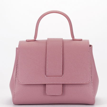 Geanta roz din piele naturala 1047 123