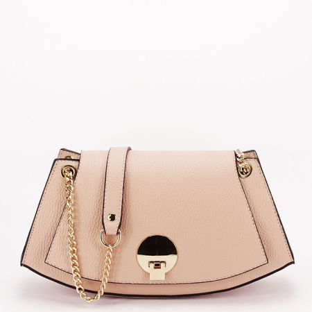 Clutch - Geanta roz eleganta din piele naturala 1488 122