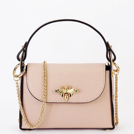 Clutch - Geanta roz mica din piele naturala 1602 122