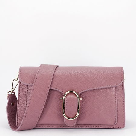 Clutch - Geanta roz plamaniu din piele naturala 1683 126